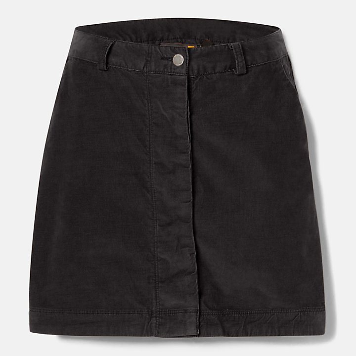 Needle Corduroy Skirt for Women in Black-
