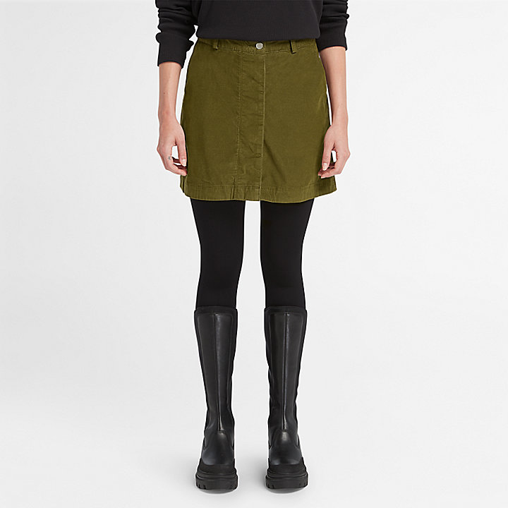 Needle Corduroy Skirt for Women in Green