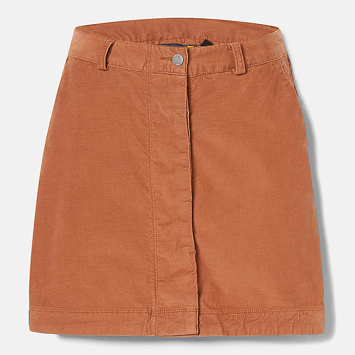 Needle Corduroy Skirt for Women in Brown
