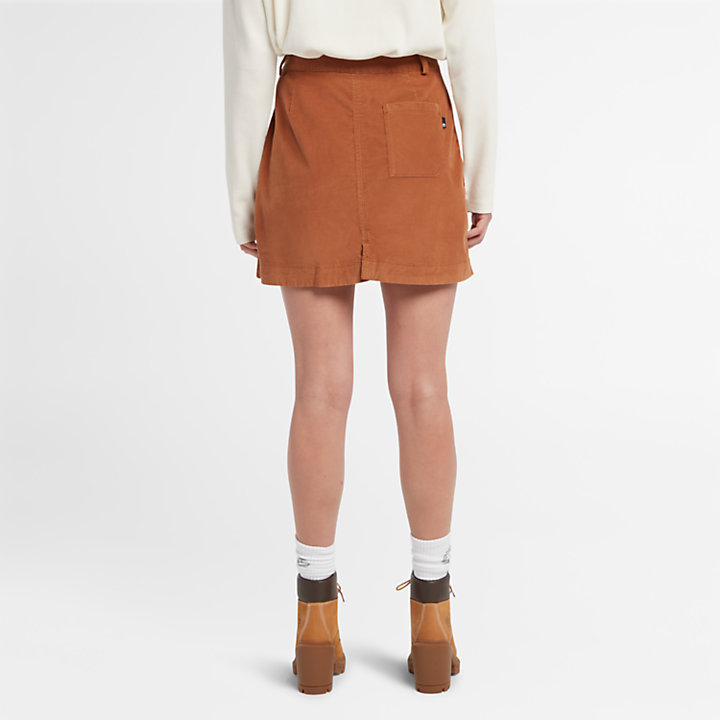 Needle Corduroy Skirt for Women in Brown-