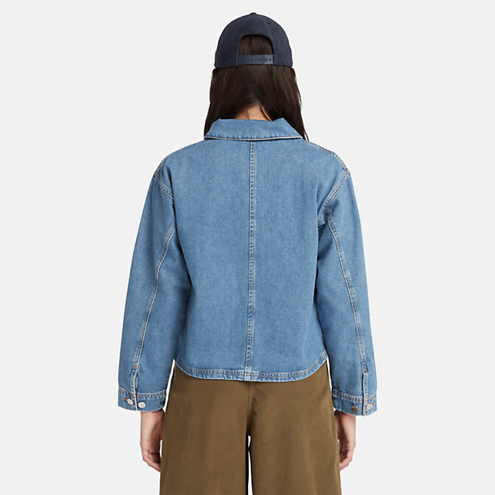 Chore Hemp Denim Jacket for Women in Blue-