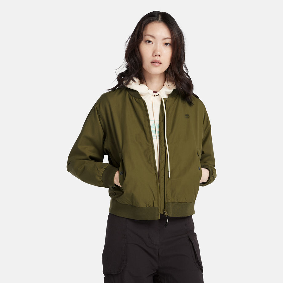 Timberland Bomber Jacket For Women In Green Green, Size S