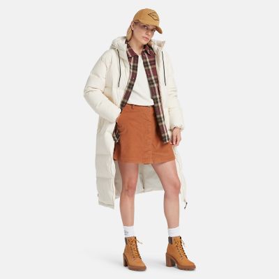 Timberland Recycled Down Puffer Jacket For Women In Beige Beige