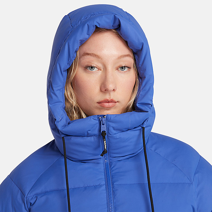 Recycled Down Puffer Jacket for Women in Blue
