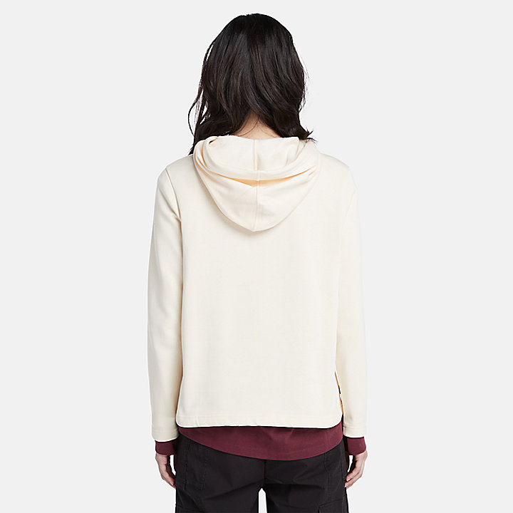 Small Stack Logo Hoodie for Women in White