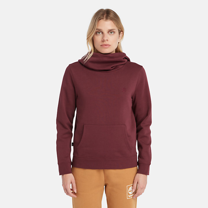 Embroidered Tree Hoodie for Women in Burgundy | Timberland