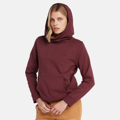 Timberland Embroidered Tree Hoodie For Women In Burgundy Burgundy