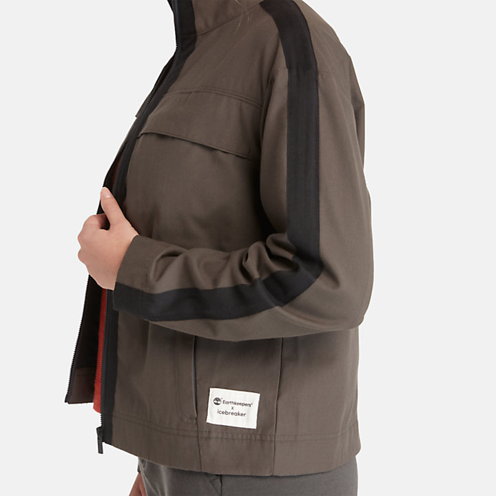 Timberland® x Icebreaker®  Merino Cotton Jacket for Women in Dark Grey-