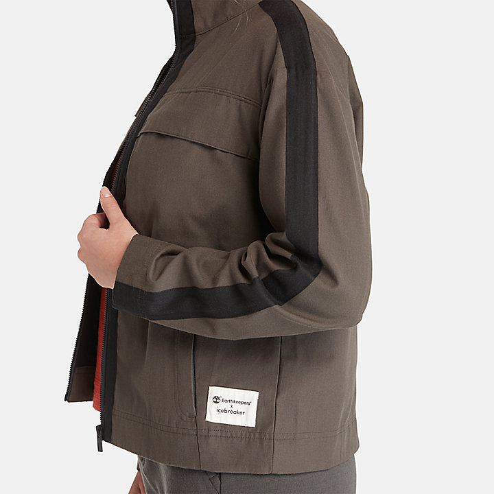 Timberland® x Icebreaker®  Merino Cotton Jacket for Women in Dark Grey
