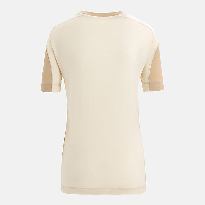 T-shirt Timberland® x Icebreaker® ZoneKnit™ en tricot de laine mérinos pour femme en beige