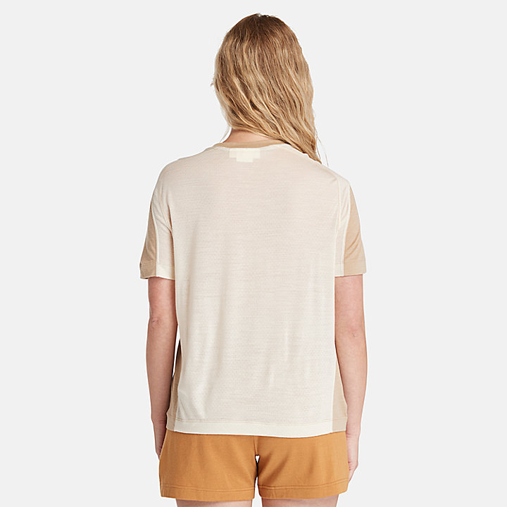 Timberland® x Icebreaker® ZoneKnit™-T-Shirt aus Merinowolle für Damen in Beige