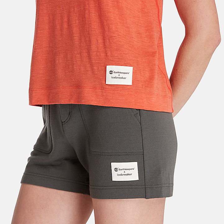 Camiseta sin mangas de lana merina Timberland® x Icebreaker® para mujer en naranja
