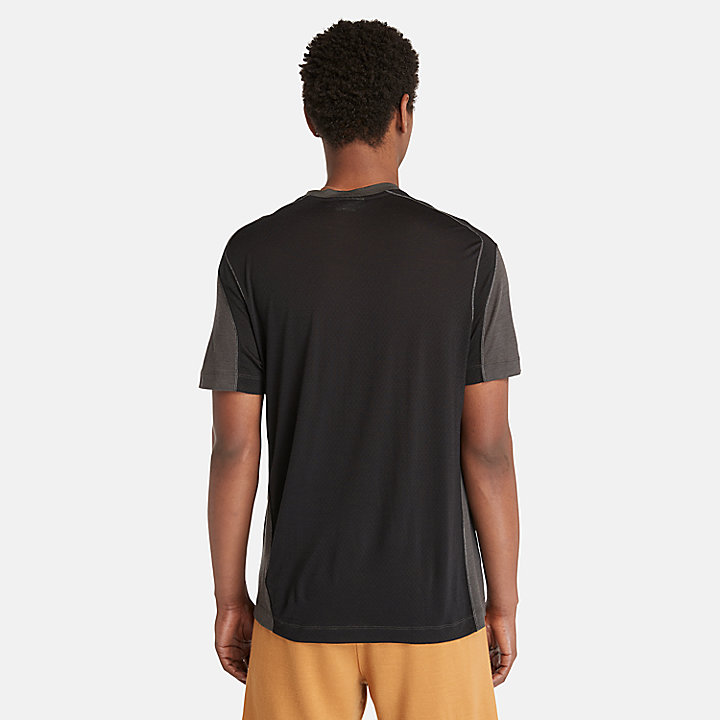 T-shirt Timberland® x Icebreaker® ZoneKnit™ en maille de laine mérinos pour homme en gris foncé