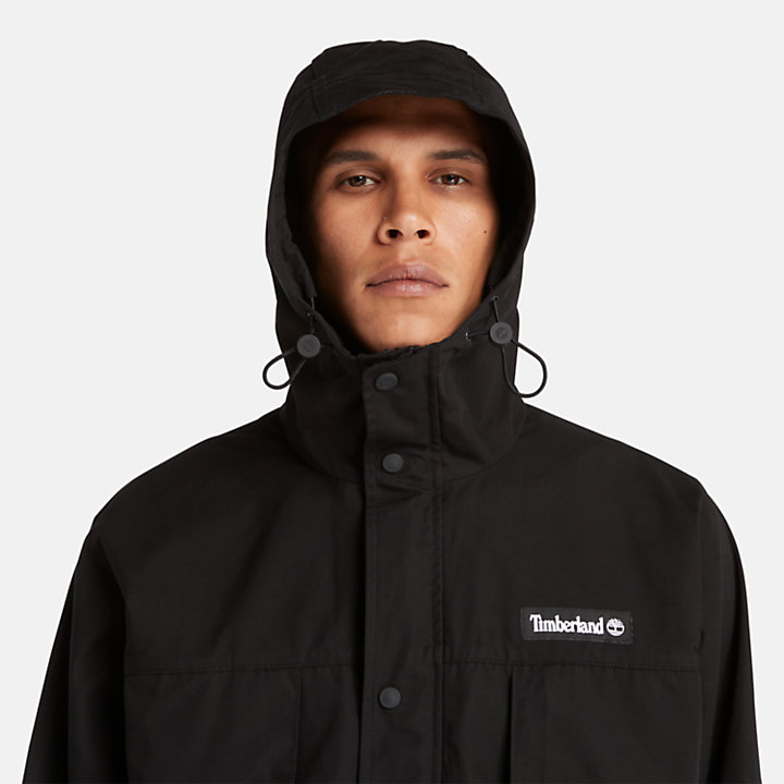 Wasserabweisende Anorak-Jacke für Herren in Schwarz-