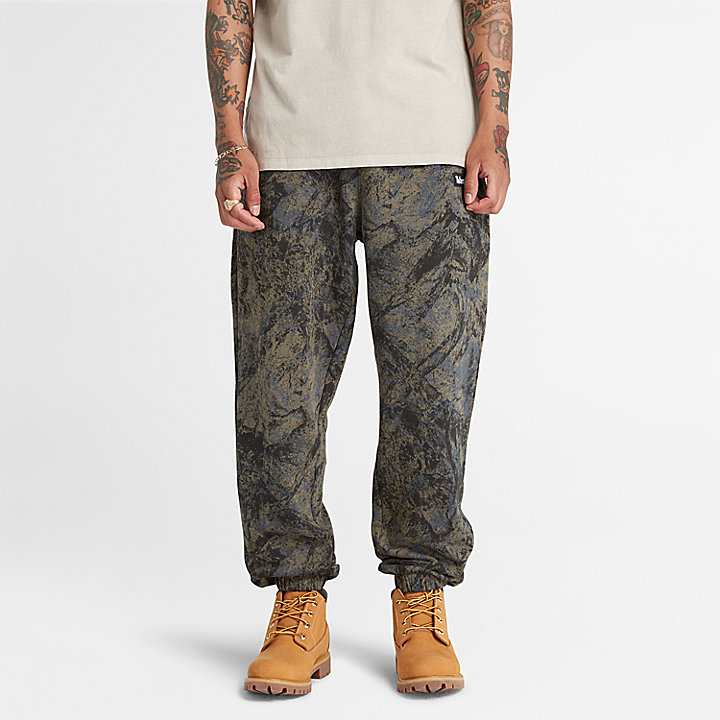 Pantalon de survêtement à imprimé montagnes unisexe en camouflage