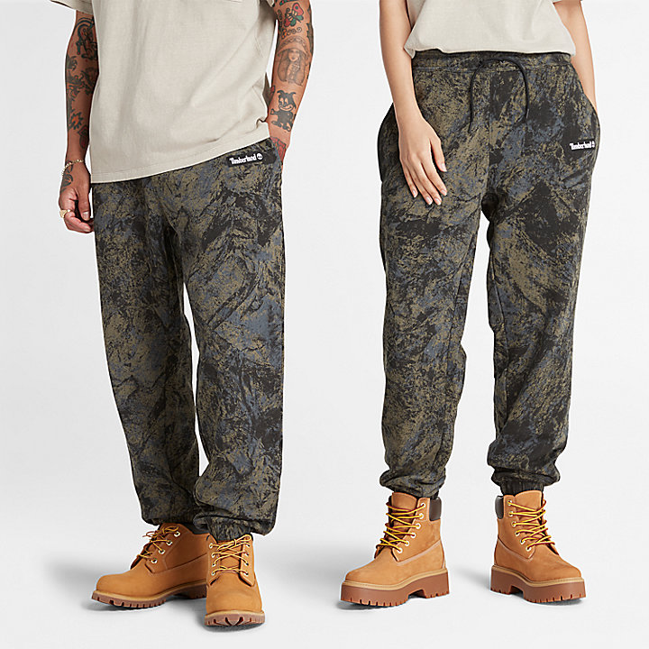 All Gender All-Over Printed Mountains Sweatpants in Camo