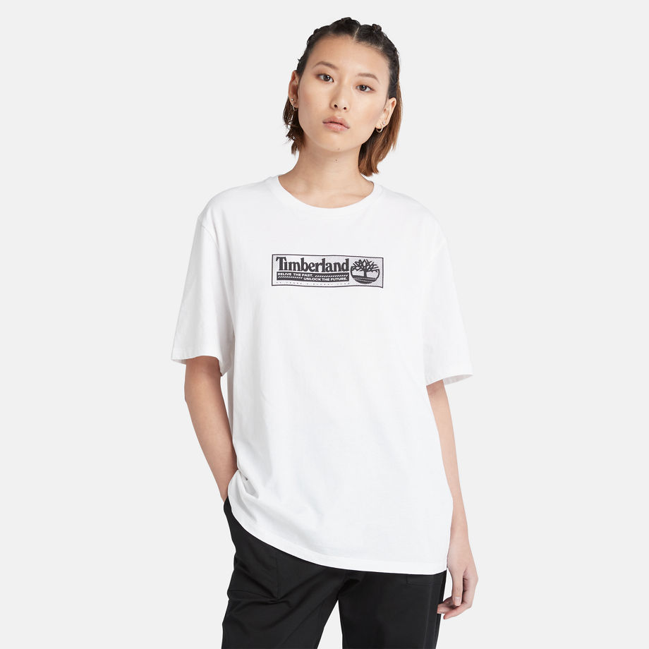 Timberland T-shirt À Motif Bande Dessinée Unisexe En Blanc Blanc Homme