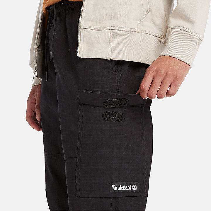 Pantalon de survêtement cargo utilitaire pour homme en noir