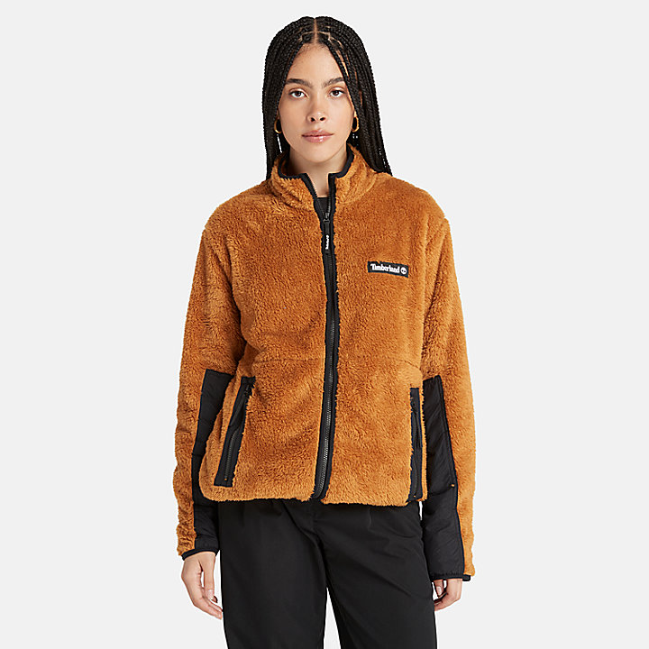 All Gender High Pile Fleece Jacket in Orange | Timberland