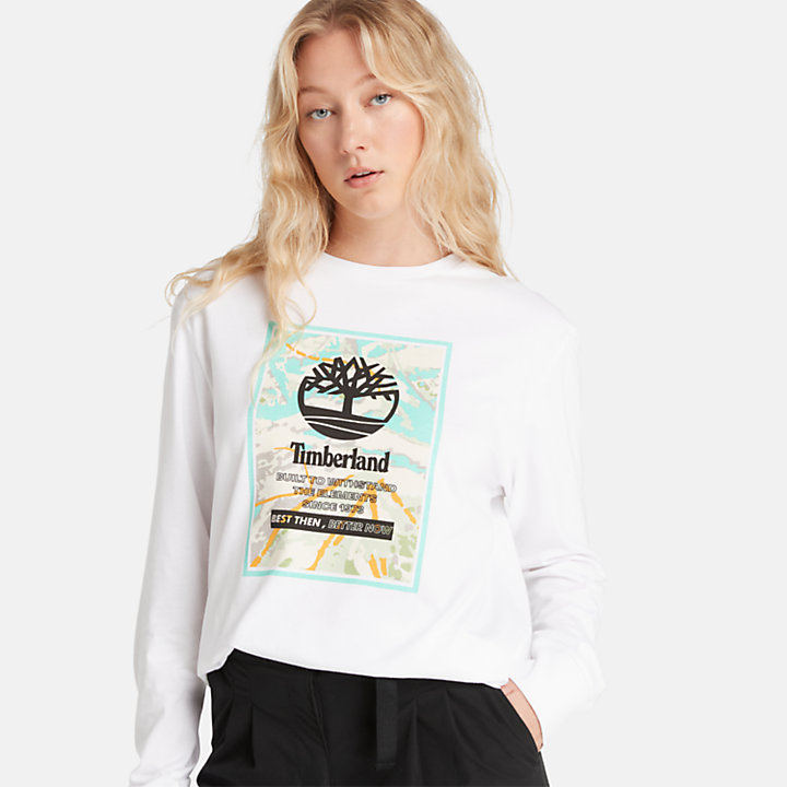 Ski School LS T-Shirt in White-