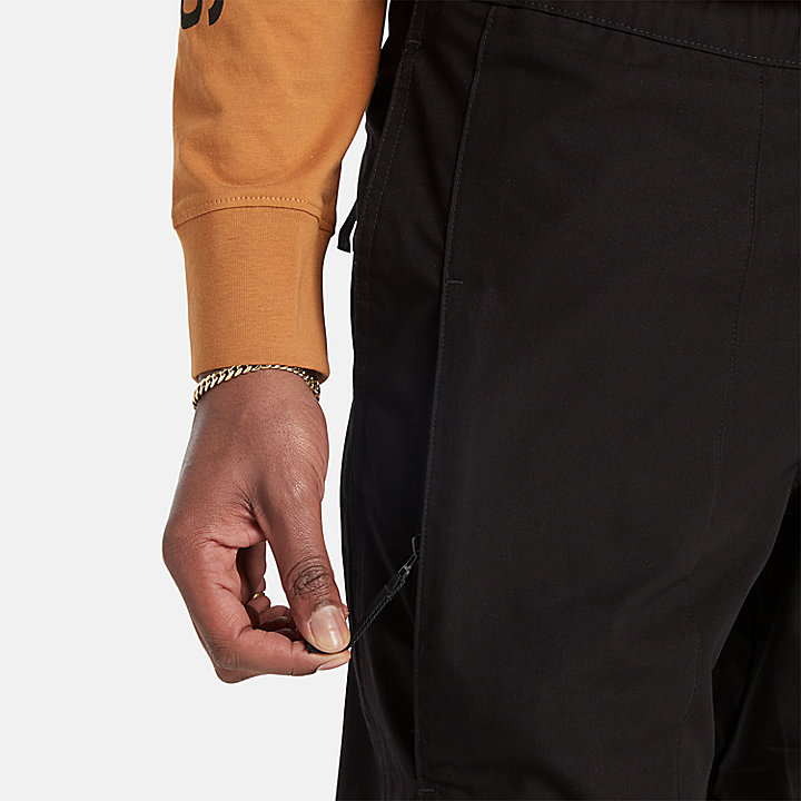 Pantalones de chándal impermeables para hombre en negro