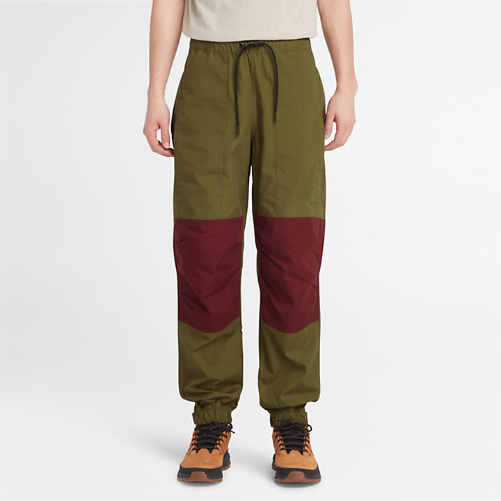 Pantalon de survêtement déperlant pour homme en vert-