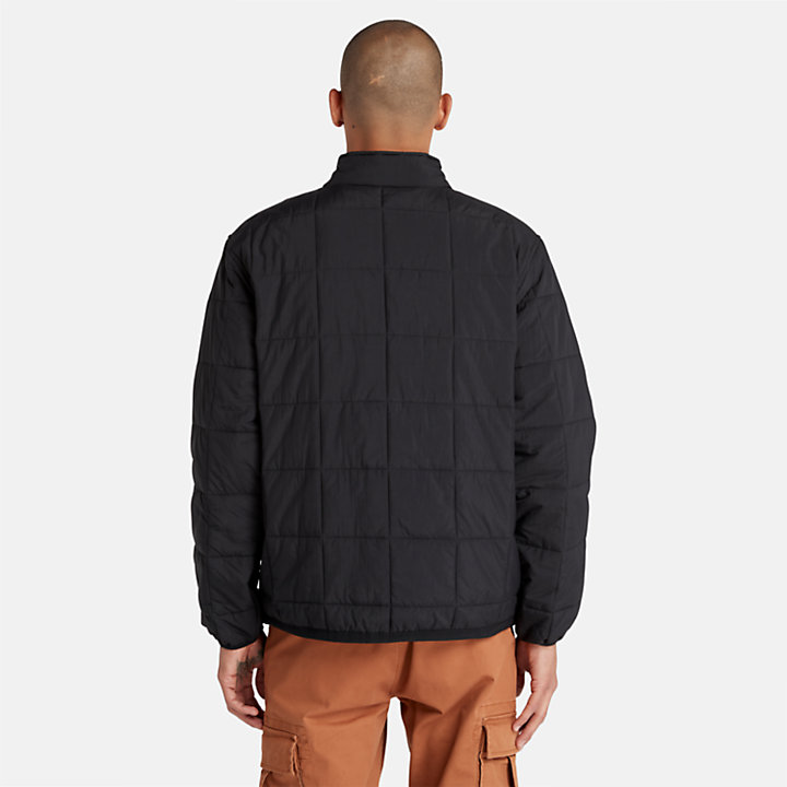 Waterafstotende gewatteerde geïsoleerde jas voor heren in zwart-