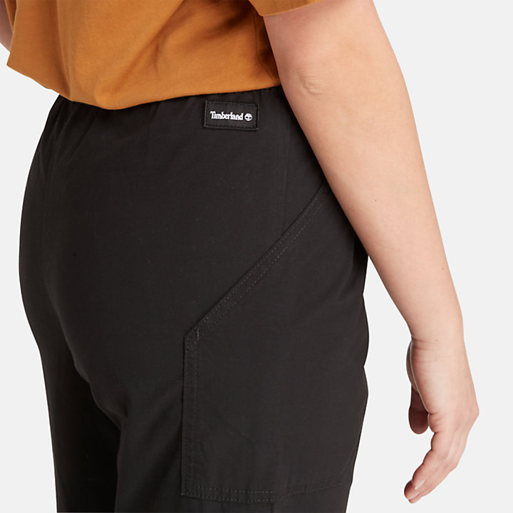 Woven Joggers for Women in Black-