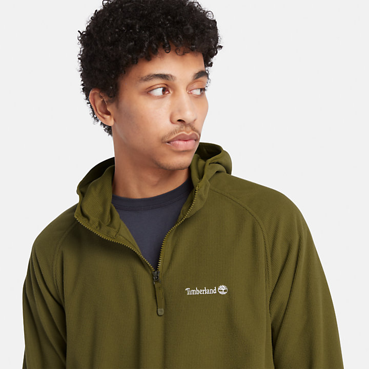 Polartec® Fleece Hoodie for Men in Green-