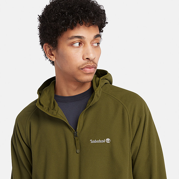Polartec® Fleece Hoodie for Men in Green