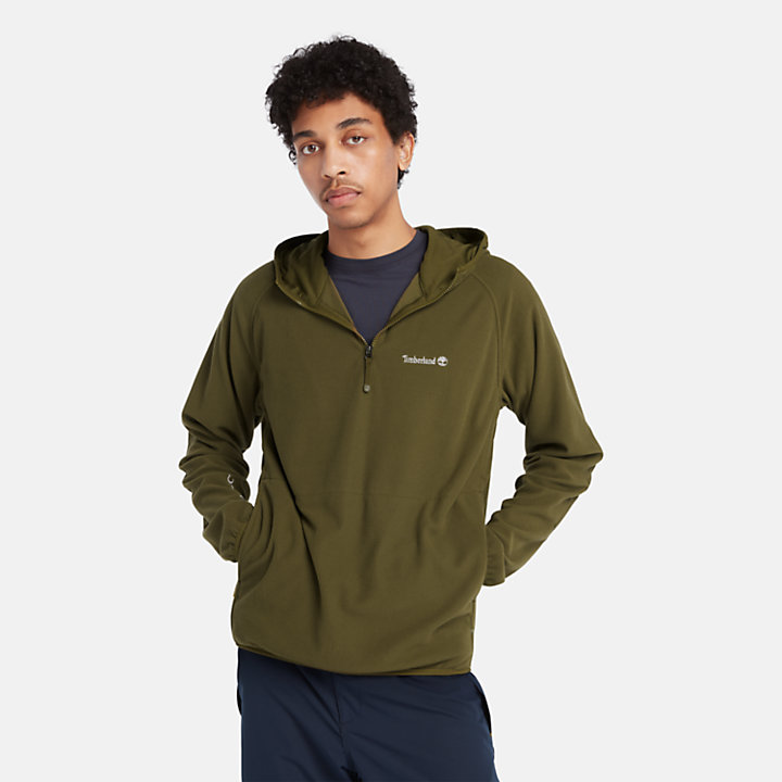 Polartec® Fleece Hoodie for Men in Green-