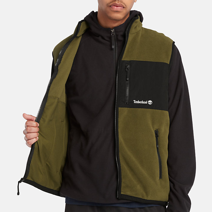 Outdoor Archive Polartec® 200 Series Fleece Vest for Men in Green-