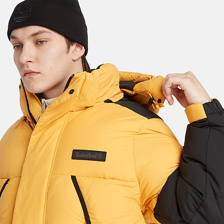 Puffer Parka for Men in Yellow
