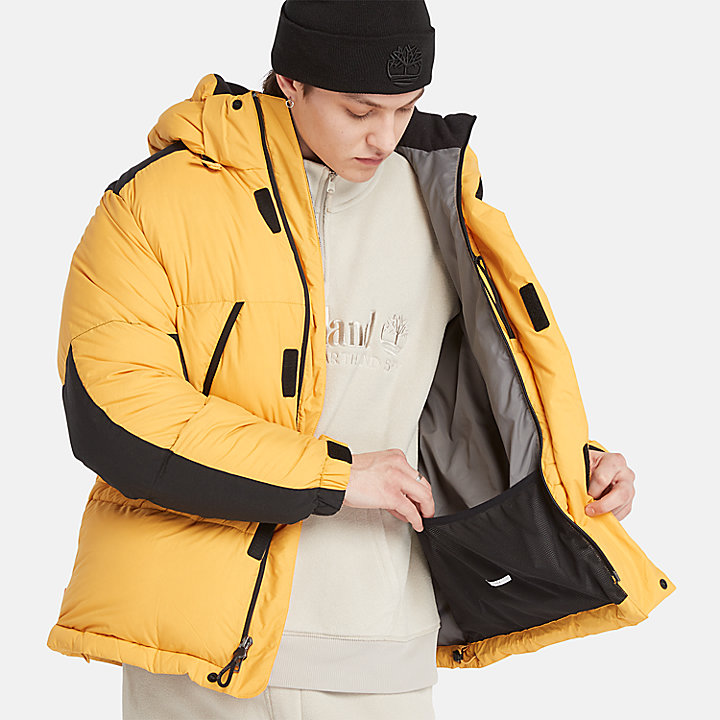 Puffer Parka for Men in Yellow