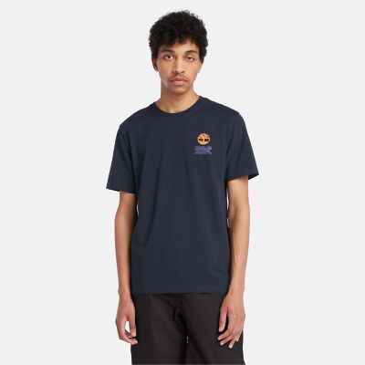 Timberland Outdoor Graphic T-shirt For Men In Navy Navy