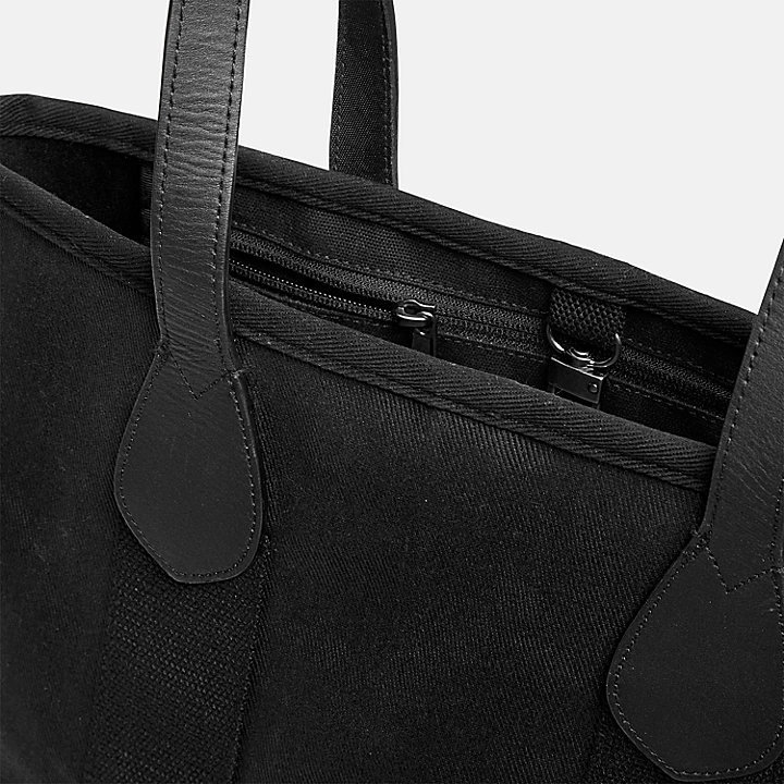 Canvas and Leather Tote for Women in Black