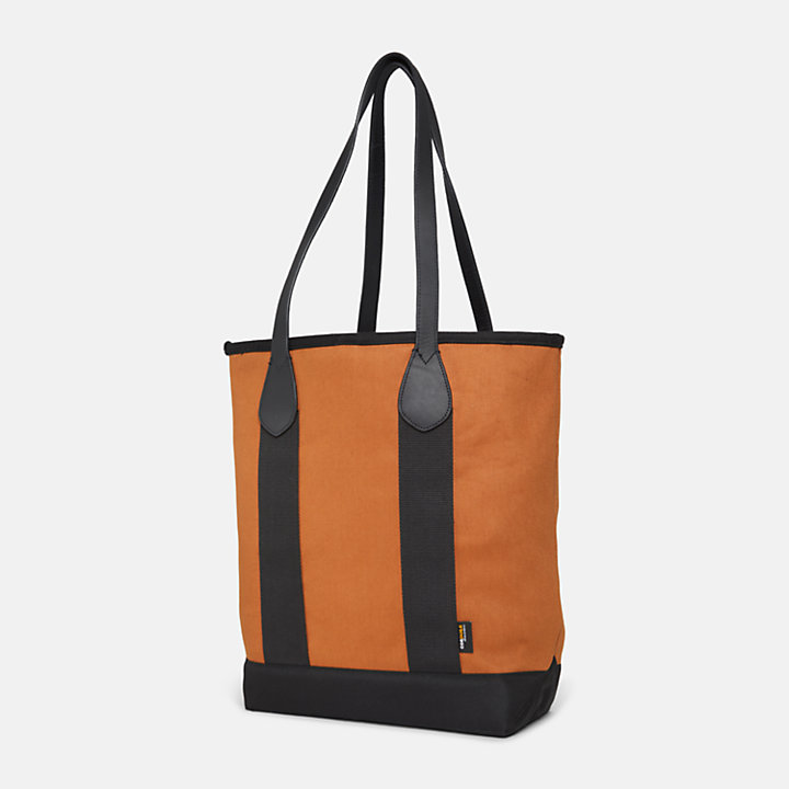 Canvas and Leather Tote for Women in Brown-