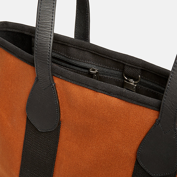 Canvas and Leather Tote for Women in Brown