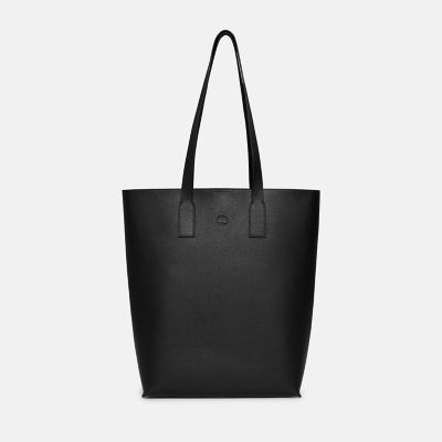 Timberland Tuckerman Leather Tote For Women In Black Black