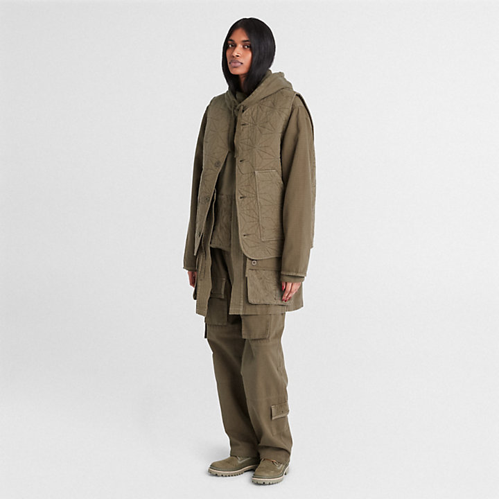 Colete Timberland® x CLOT Future73 Sem Género em verde-escuro-