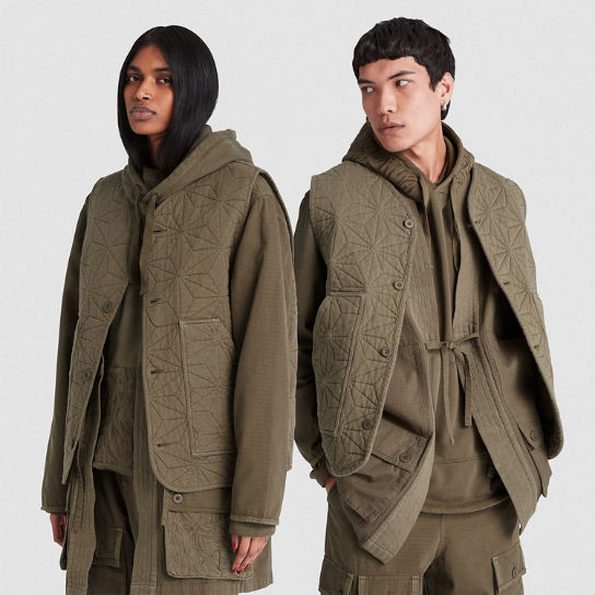 All Gender Timberland® x CLOT Future73 Gilet in Dark Green | Timberland