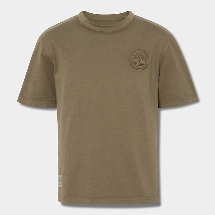 Uniseks Timberland® x CLOT Future73 T-shirt met korte mouwen in donkergroen-