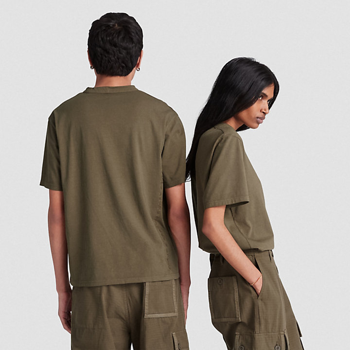 T-shirt à manches courtes Future73 Timberland® x CLOT unisexe en vert foncé-