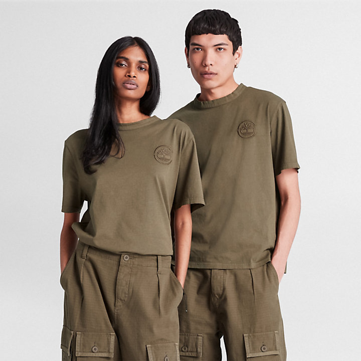 T-shirt à manches courtes Future73 Timberland® x CLOT unisexe en vert foncé-