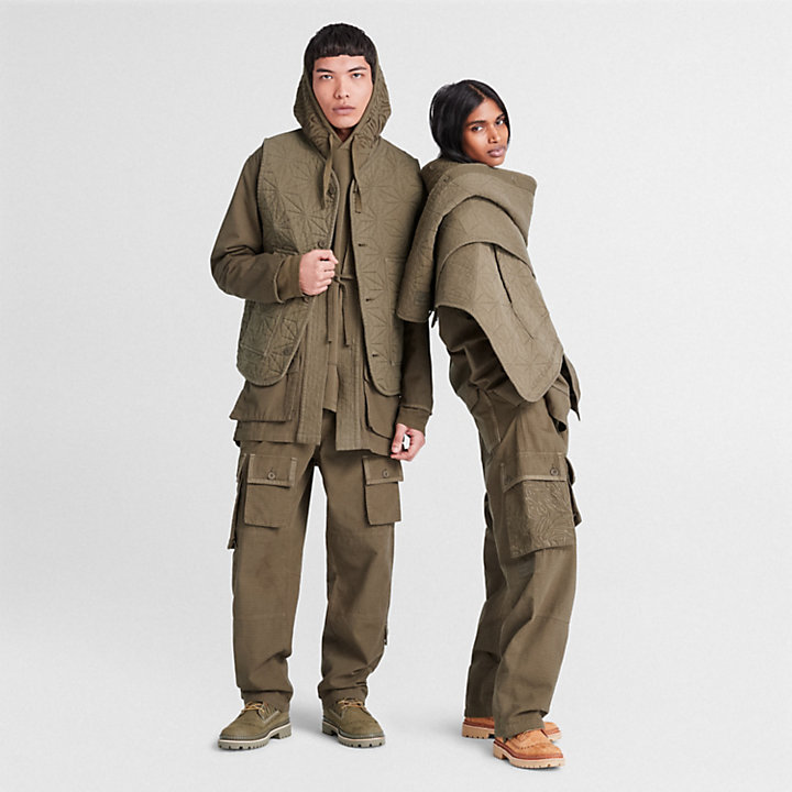 Camisola com Capuz Timberland® x CLOT Future73 Pullover sem Género em verde-escuro-