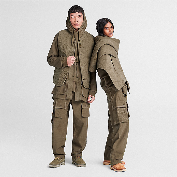 Camisola com Capuz Timberland® x CLOT Future73 Pullover sem Género em verde-escuro