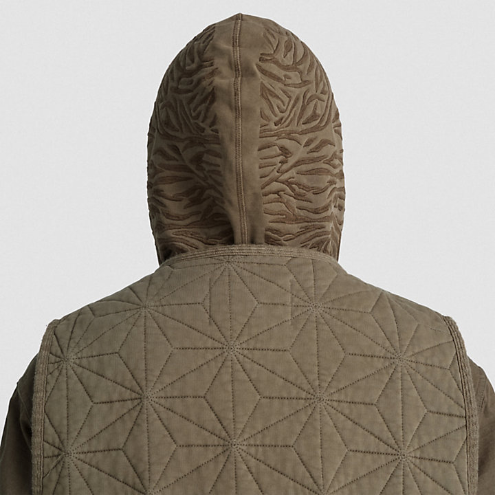 Uniseks Timberland® x CLOT Future73-Pullover Hoodie in donkergroen-