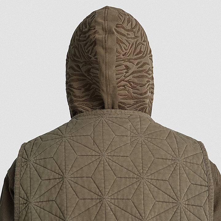 Uniseks Timberland® x CLOT Future73-Pullover Hoodie in donkergroen