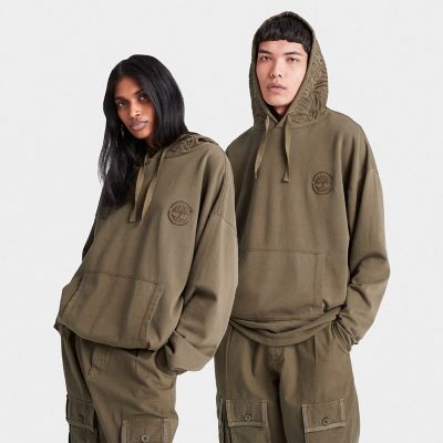 All Gender Timberland X Clot Future73 Pullover Hoodie In Dark Green Green Unisex, Size L