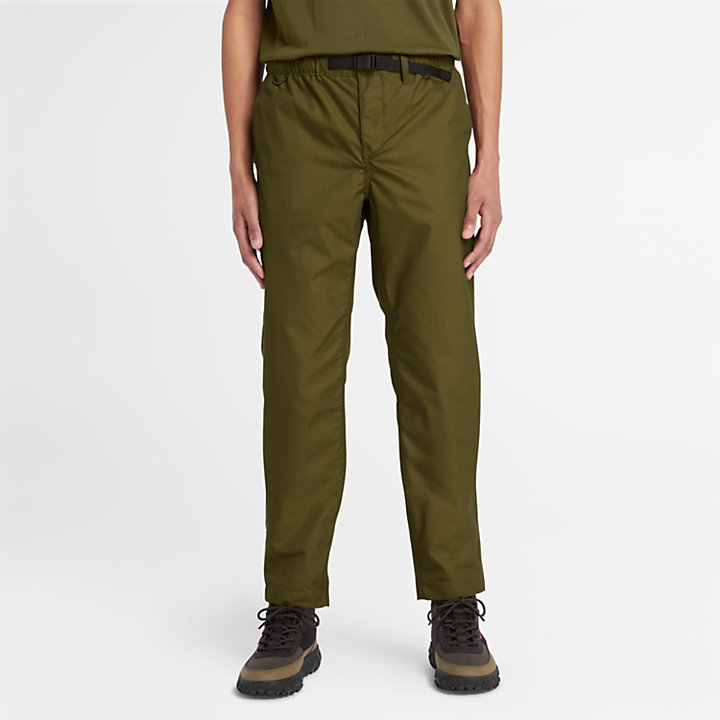 Comfort Stretch Trousers for Men in Green-